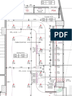 Kitchen layout plan with dimensions and elevations