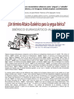 Terminos Prehistoricos Eurasiatico Altaicos para Yegua y Caballo en El Ibero y en El Euskera y en Lenguas Indoeuropeas Occidentales.