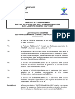 Directive 13 2009 CM UEMOA