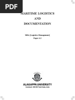 Maritime Logistics AND Documentation: Alagappa University