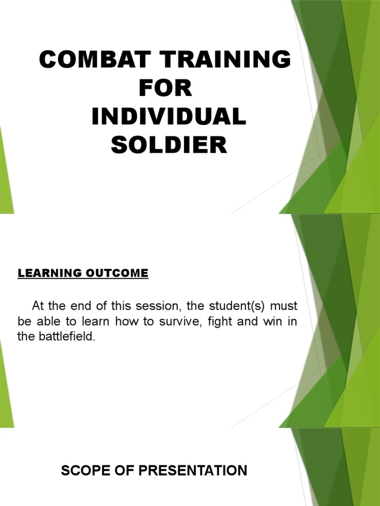 Combat Training for Individual Soldiers | PDF | Camouflage | Foot