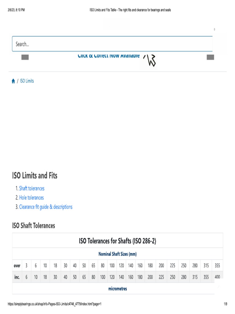 Iso 7 Limits