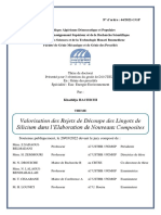 Valorisation Des Rejets de Découpe Des Lingots de Silicium Dans L'elaboration de Nouveaux Composites