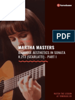 Martha Masters Watch The Lesson at Tonebase - Co Repertoire Baroque Aesthetics in Sonata K.213 (Scarlatti) - Part I