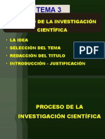 Tema 3: Proceso de La Investigación Científica