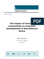 The Impact of Internet Connectivity On Economic Development in Sub Saharan Africa