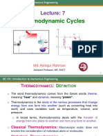 Thermodynamic Cycles: Md. Ashiqur Rahman