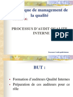 Technique de Management de La Qualité: Processus D'Audit Qualite Interne