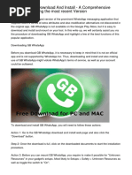 GB WhatsApp Download and Install A Comprehensive Guide To Using The Most Up To Date Variationlzqei PDF