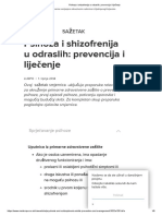 Psihoza I Shizofrenija U Odraslih - Prevencija I Liječenje