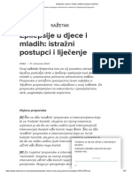 Epilepsije U Djece I Mladih - Istražni Postupci I Liječenje