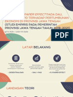Flypaper Effect: Analisis Pada Dau, Pad, Dan SKPD Terhadap Pertumbuhan Ekonomi Di Provinsi Jawa Tengah