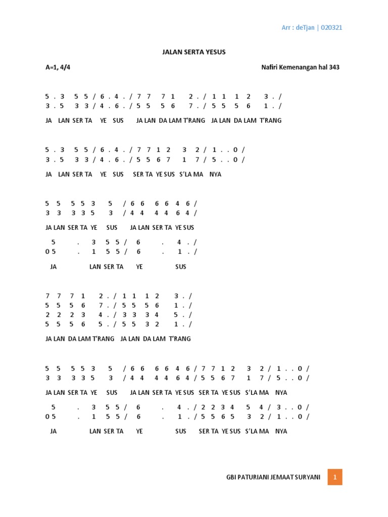 Jalan Serta Yesus Pdf