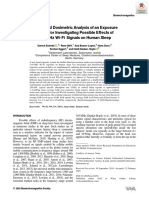 Design and Dosimetric Analysis of An Exposure Facility For Investigating Possible E¡ects of 2.45 GHzWi Fi Signals On Human Sleep