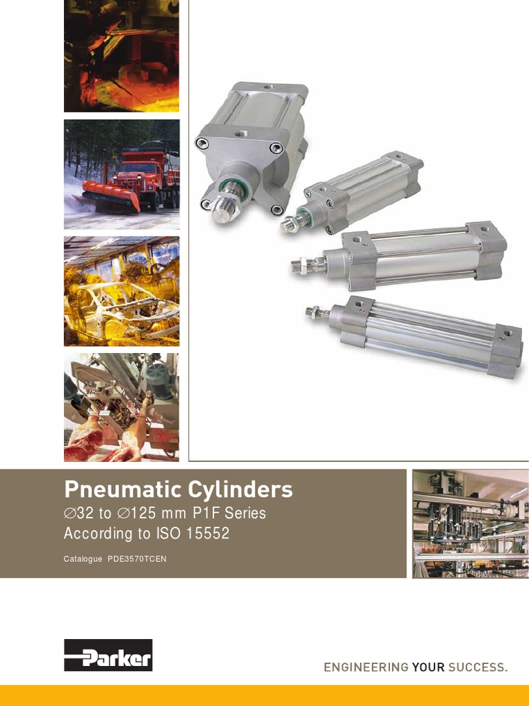 Parker - Pneumatic - P1F - ISO - Cylinders - Technical - Catalogue ...