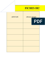 Fiches Des Lecture: Articles Réference Abrégée