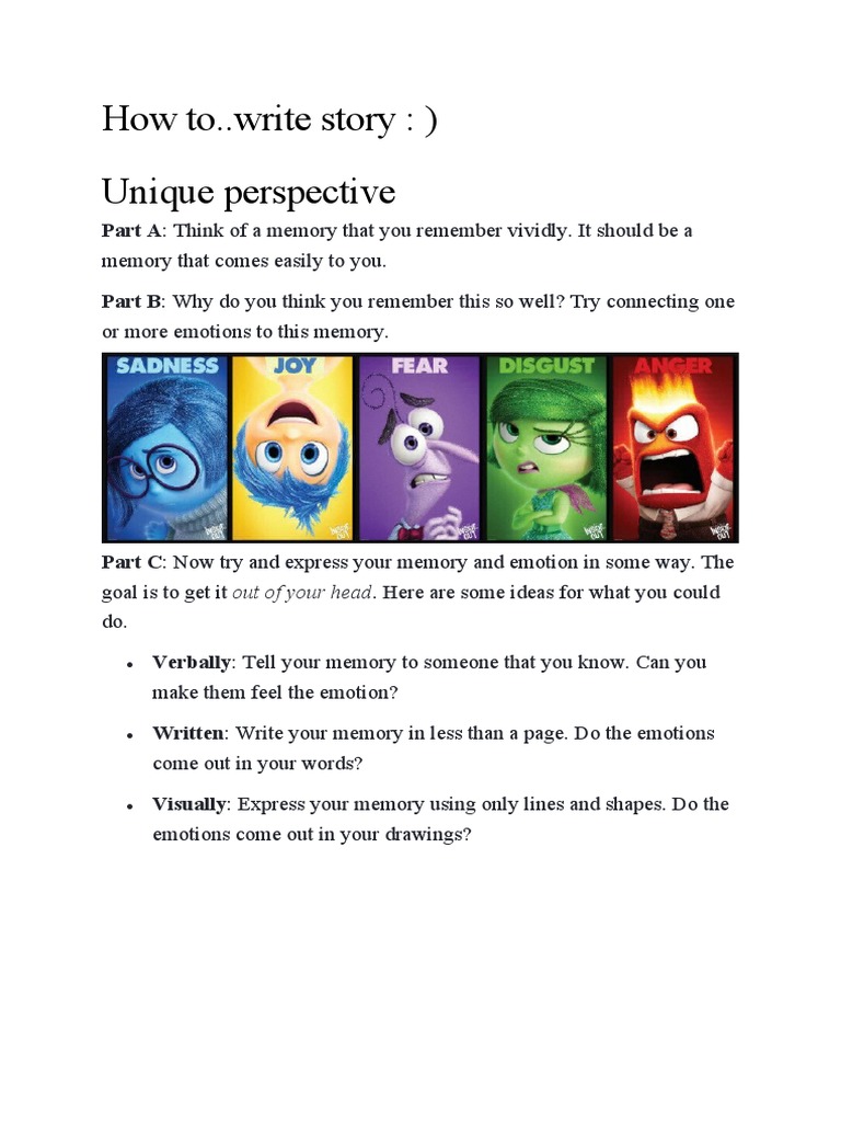 How To Write A Story | PDF