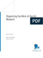 Organizing The Work of The Art Museum: July 10, 2019 Roger Schonfeld Liam Sweeney