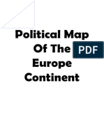 Political Map of The Europe Continent