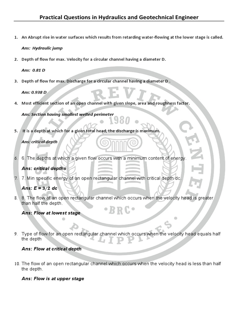 Hydraulics and Geotechnical April 2022 PDF Buoyancy Force