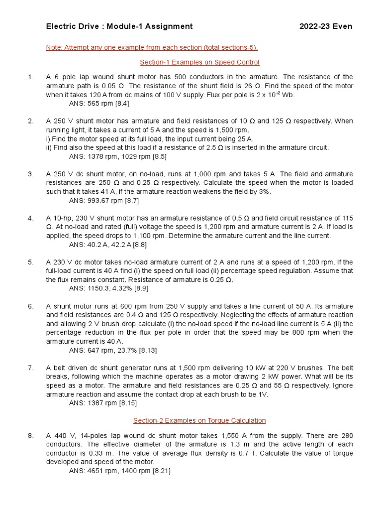 Assignment 1 Drive | PDF | Electric Motor | Metrology