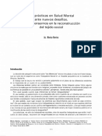 Las Prácticas en Salud Mental Ante Nuevos Desafíos. Cómo Pensarnos en La Reconstrucción Del Tejido Social - BARRIOS