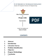 Sagar Institute of Research & Technology-Excellence: Project Title