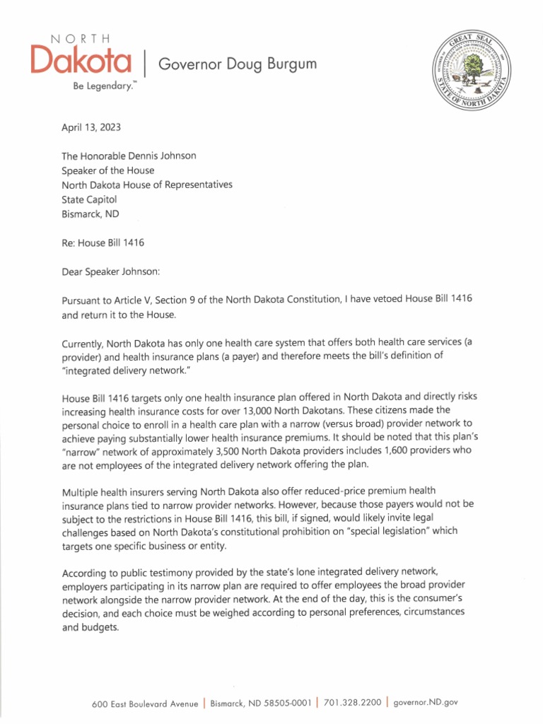 HB 1416 Veto Message PDF