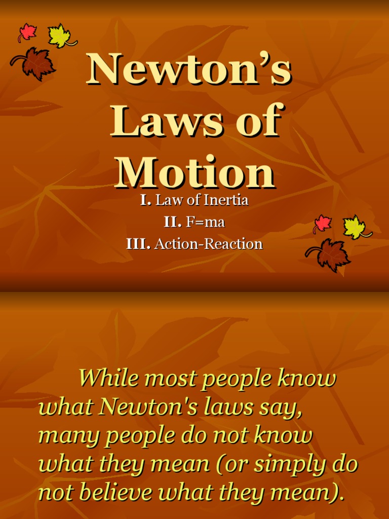 Physics Newtons 1st Law Pdf Force Weight