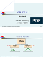 DCU MT5154: Session 2 Discrete Probability Andreas Robotis