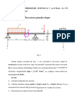 Încovoierea Grinzilor Drepte: Rezistenţa Materialelor - Seminar 6 & 7 - An Ii Mediu - Gr. 3721 Şi Materiale - Gr. 3821