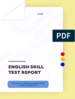 English Skill Test Report: Name: Class