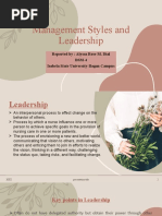 Management Styles and Leadership