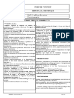 Fiche de Fonction Responsable Technique: BAC + 2 en Electro Bio-Médical Poste À Temps Plein