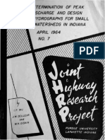 Determination of Peak Discharge and Design Hydrographs For Small Watersheds in Indiana APRIL 1964 NO. 7