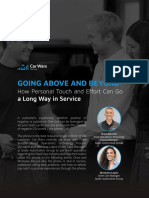 Going Above and Beyond:: How Personal Touch and Effort Can Go A Long Way in Service