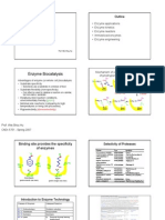 Biocatalysis Chen 5751: Outline