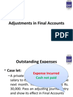 Show the necessary journal entries and their effect on final accounts