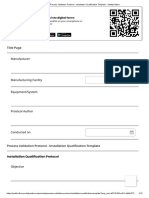 Process Validation Protocol - Installation Qualification Template - SafetyCulture