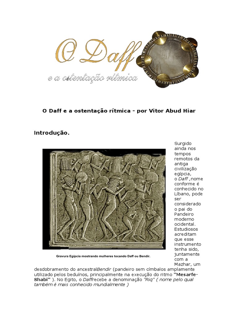 História e Técnicas do Daff | PDF | Egito