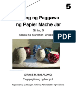 Arts5 - Q4 - W5 8 - Sining NG Paggawa NG Papier Mache - Balalong - MP1
