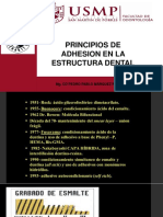 Principios de Adhesion en La Estructura Dental: Mg. CD Pedro Pablo Márquez Rosales