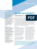 Acute Care Toolkit 1 - Handover