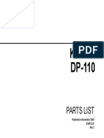 KM-2810 DP-110: Parts List