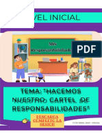 Nivel Inicial: Tema: "Hacemos Nuestro Cartel de Responsabilidades"