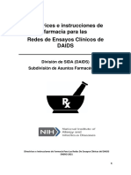 Directrices e Instrucciones de Farmacia para Las Redes de Ensayos Clínicos de Daids