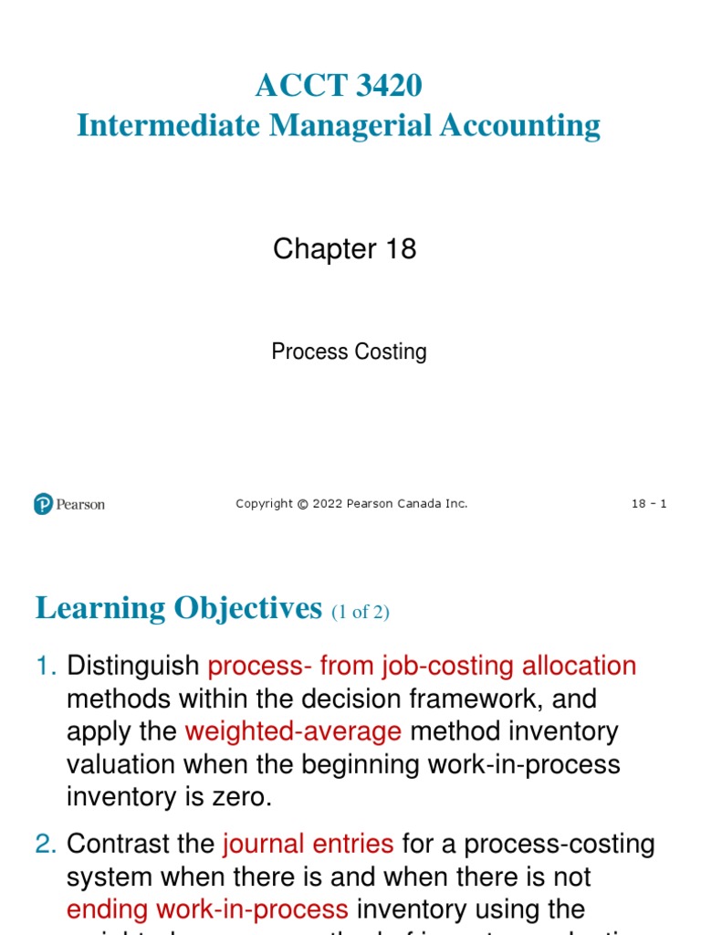 Chapter 18 PPTs Student | PDF | Inventory | Cost