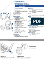 English Français Deutsch Italiano Русский: Mouse Model Name: MW203 Dongle Model Name: MW203-D