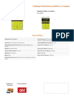 Catálogo Protectores Auditivos y Visuales: Tapones Peltor C/cordón