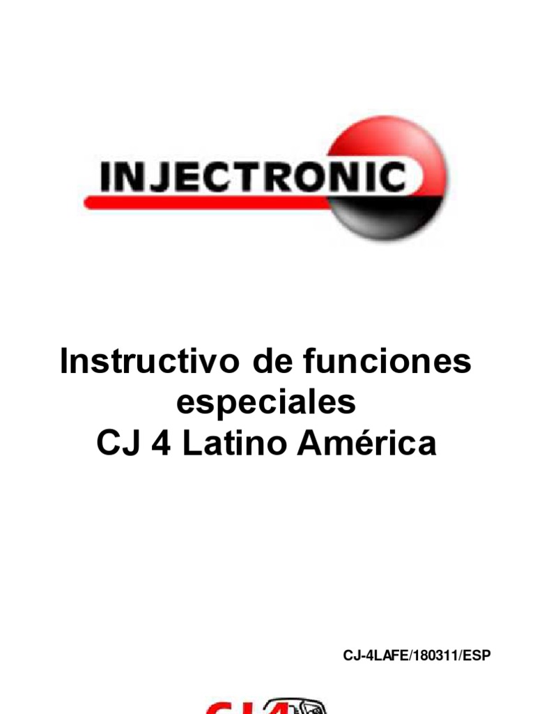Instructivo Funciones Especiales CJ-4 | PDF | Transmisión (Mecánica ...